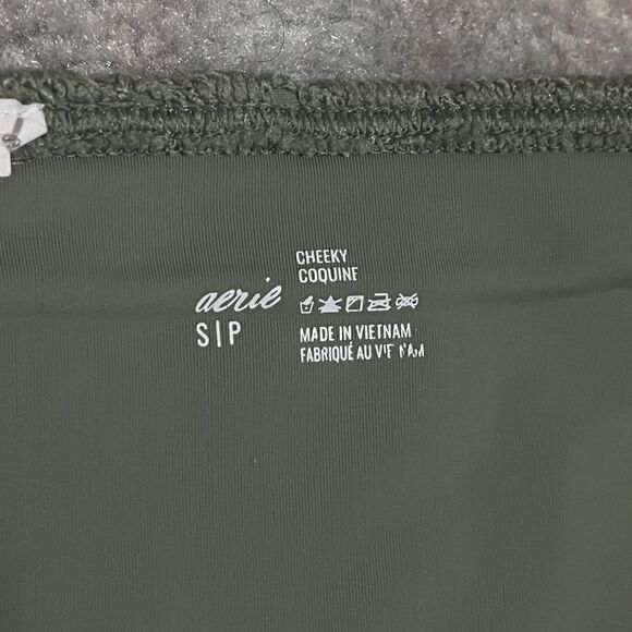 Aerie Olive Green Swim Bikini Set Sz Small - Picture 6 of 8